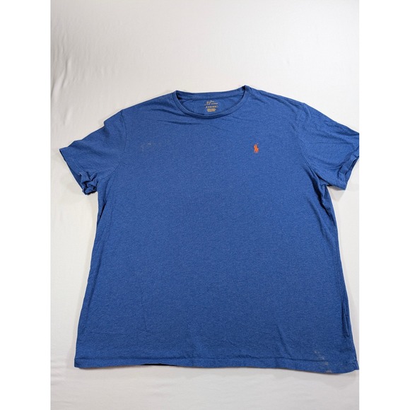 Polo Ralph Lauren Other - Polo Ralph Lauren Mens XL Blue Heather Short Sleeve Pony Logo T-Shirt Stained